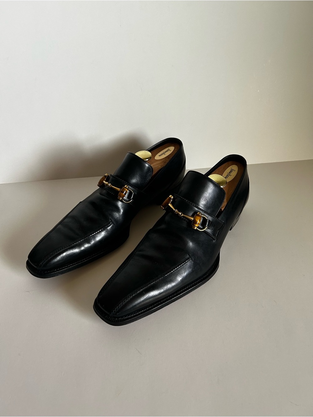 Gucci Black Leather Horsebit Loafers - Picture 2 of 4